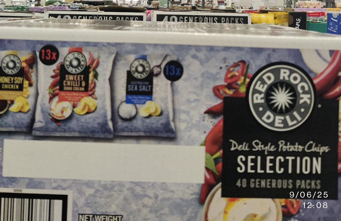 RED ROCK DELI DELI STYLE POTATO CHIPS SELECTION VARIETY PACK 40 X 28G