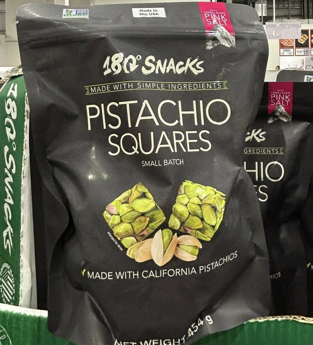 180 SNACKS PISTACHIO SQUARES 454G