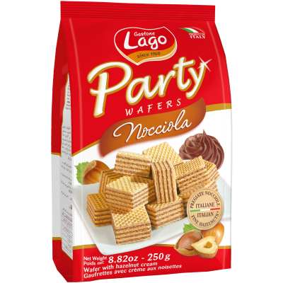 Lago Hazelnut Party Wafers 250g