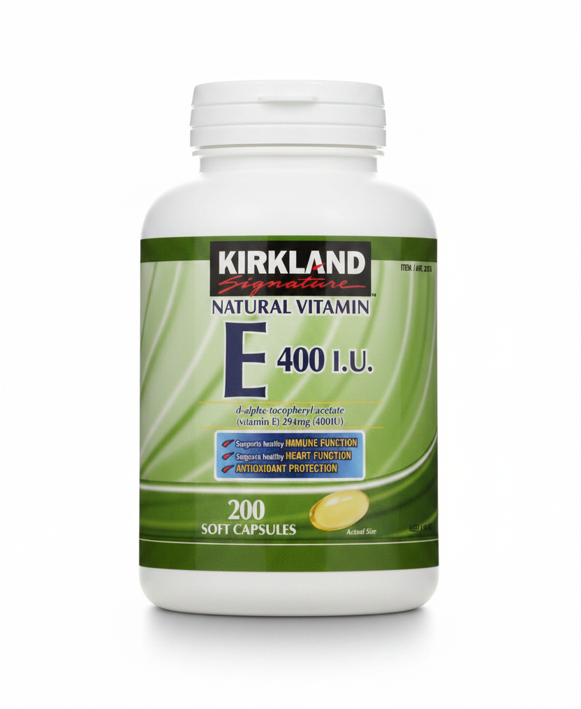 KIRKLAND SIGNATURE NATURAL VITAMIN E 400IU 200 SOFT CAPSULES