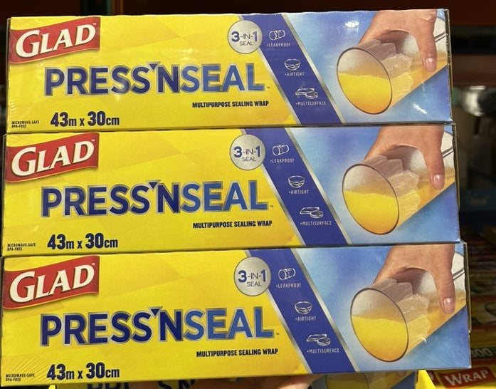 GLAD PRESS'N SEAL 3PK 30CM X 43.4M