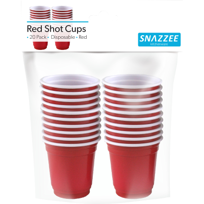 Snazzee Red Shot Cups 20pk