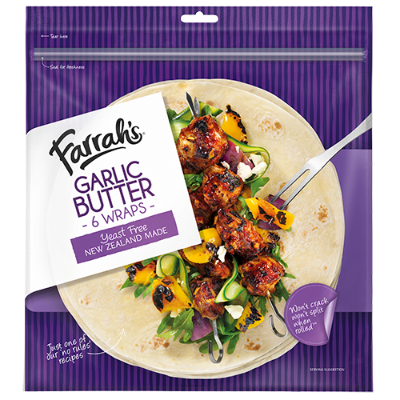 Farrah's Garlic Butter Wraps 6pk