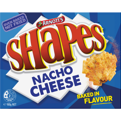 Arnott's Shapes Nacho Cheese Crackers 160g