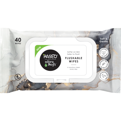 Paseo Ultra Soft Aloe Vera Cleansing Wipes 40pk