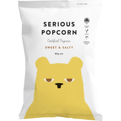Serious Popcorn Organic Sweet & Salty Popcorn 80g