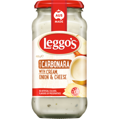 Leggo's Chunky Carbonara With Cream Onion & Cheese Pasta Sauce 490g