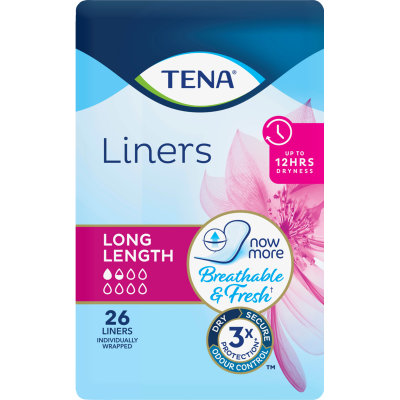 Tena Long Length Liners 26pk
