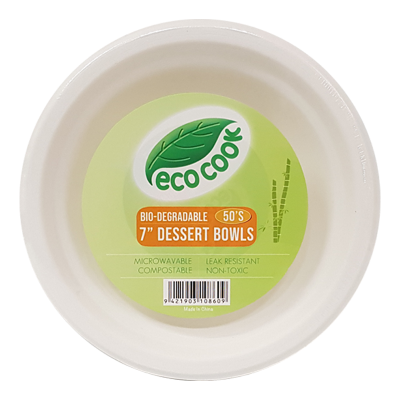 Eco Cook Bio-Degradable 7'' Dessert Bowls 50pk