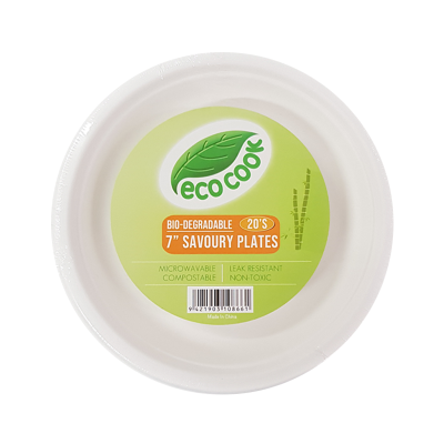 Qiwi Bio-Degradable 7'' Savoury Plates 20pk