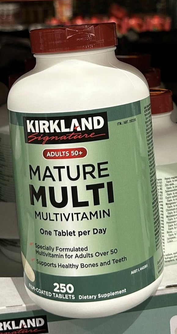 KIRKLAND SIGNATURE MATURE MULTIVITAMIN 250 TABLETS