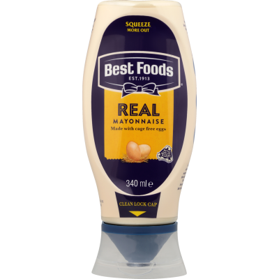 Best Foods Real Mayonnaise Squeeze Bottle 340ml