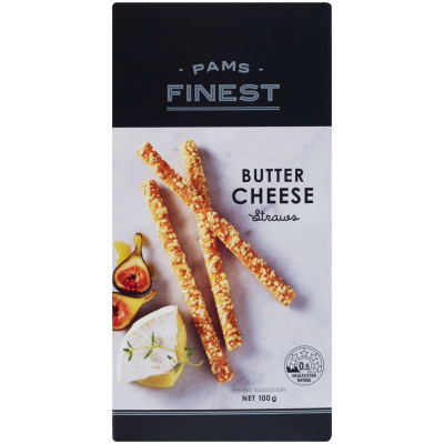 Pams Finest Butter Cheese Straws 100g
