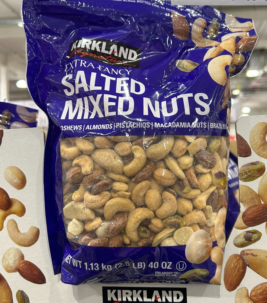 KIRKLAND SIGNATURE EXTRA FANCY SALTED MIXED NUTS 1.13KG