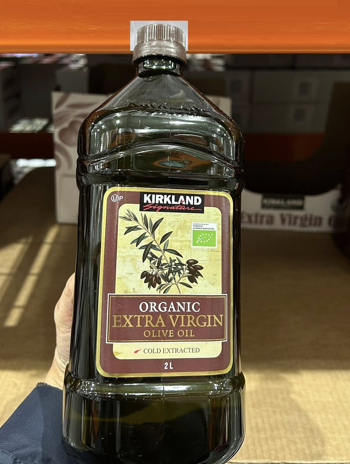 KIRKLAND SIGNATURE ORGANIC EXTRA VIRGIN OLIVE OIL 2L