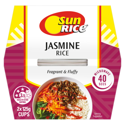 SunRice Jasmine Rice Cups 2 x 125g