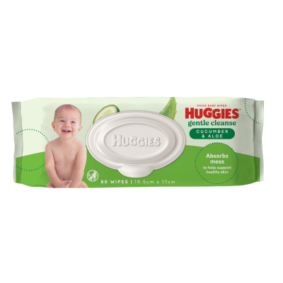 Huggies Cucumber & Aloe Baby Wipes 80pk