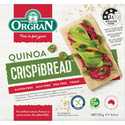 Orgran Gluten Free Quinoa Crispbread 0.125kg