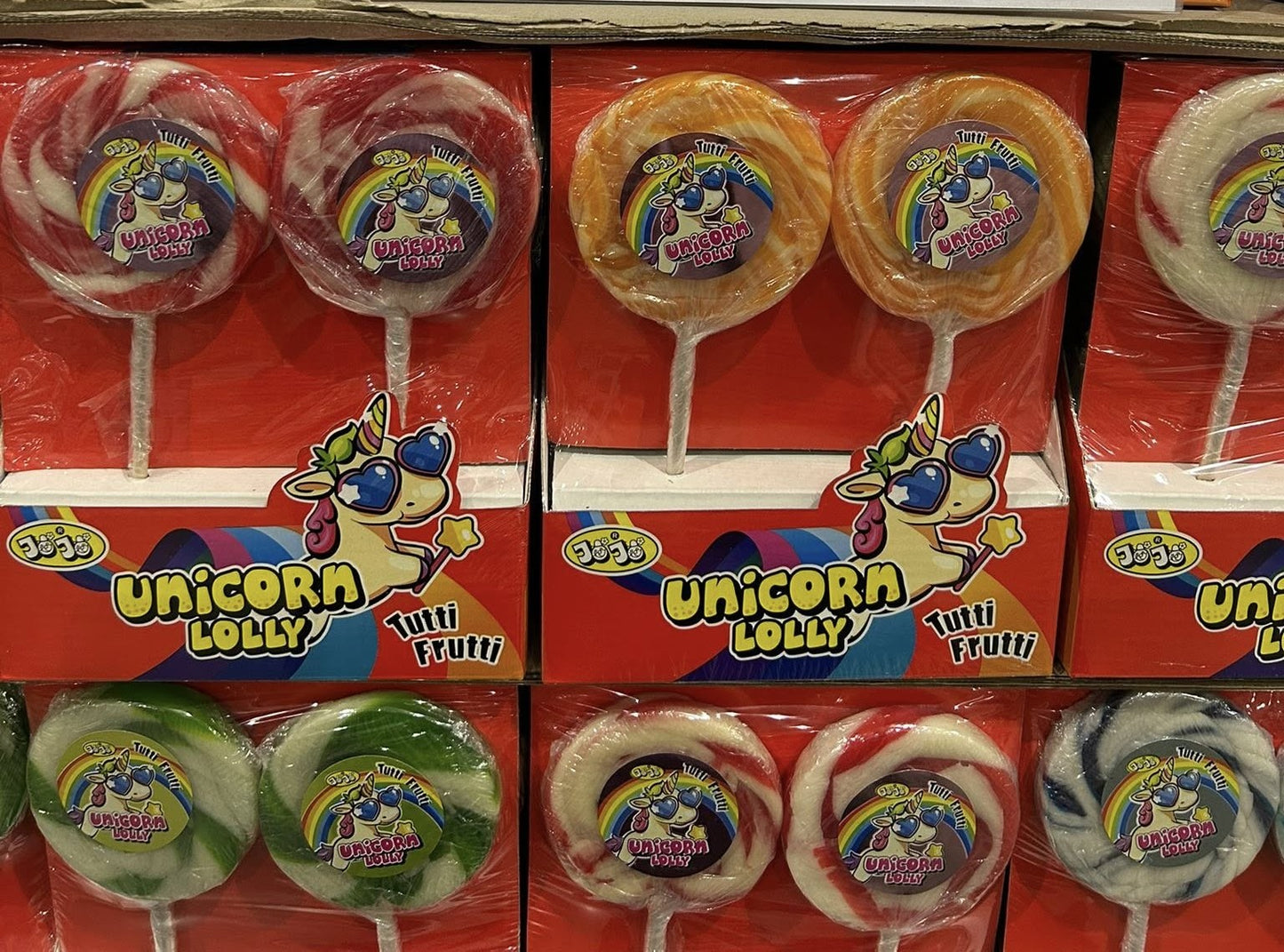 JOJO UNICORN LOLLY POP TUTTI FRUTTI 18 X 75G