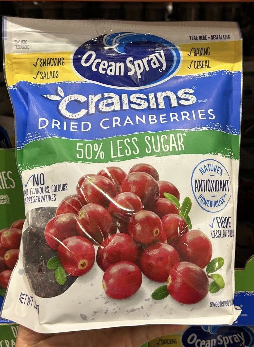 OCEAN SPRAY CRAISINS REDUCED SUGAR 1.2KG