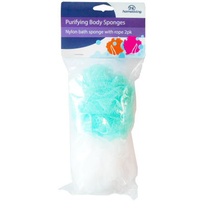 Homeliving Nylon Bath Sponge 2pk