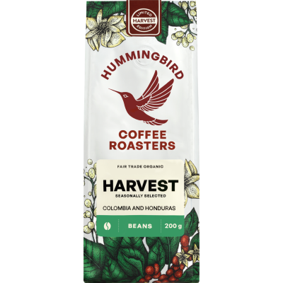 Hummingbird Harvest Colombia And Honduras Organic Fair Trade Coffee Beans 200g