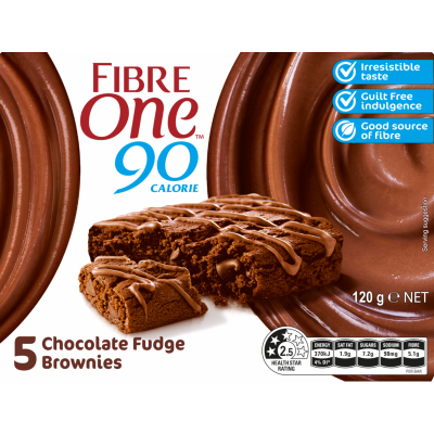 Fibre One Chocolate Fudge Brownies 5 x 24g
