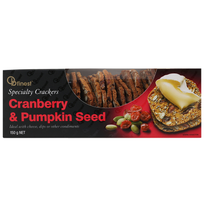 OB Finest Cranberry & Pumpkin Seed Speciality Crackers 150g