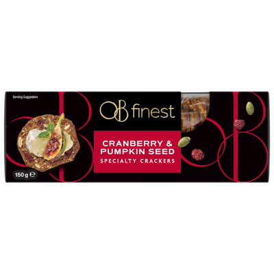 OB Finest Cranberry & Pumpkin Seed Speciality Crackers 150g