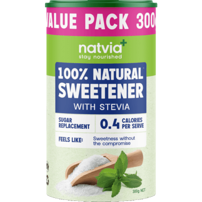 Natvia 100% Natural Sweetener Cannister 300g