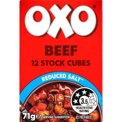 Oxo Reduced Salt Beef Stock Cubes 71g