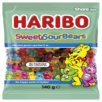 Haribo Sweet & Sour Bears 140g