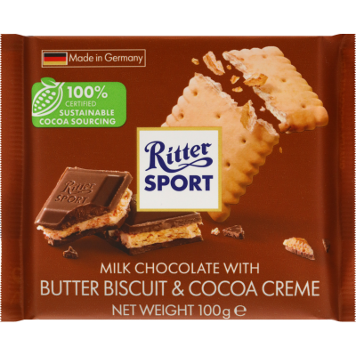 Ritter Sport Butter Biscuit Chocolate Bar 100g