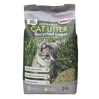 Millan's Cat Litter Re-Cycled Paper 24l