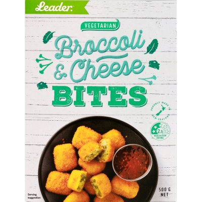 Leader Vegatarian Broccoli & Cheese Bites 500g