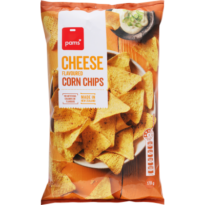 Pams Cheese Flavoured Corn Chips 170g