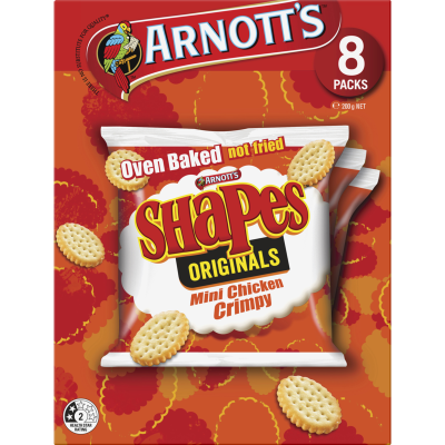 Arnott's Shapes Mini Chicken Crimpy Crackers 200g