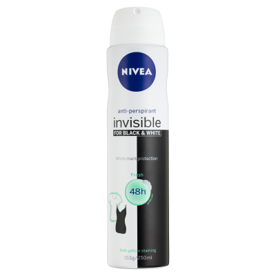 Nivea Black & White Fresh Deodorant Aerosol 250ml