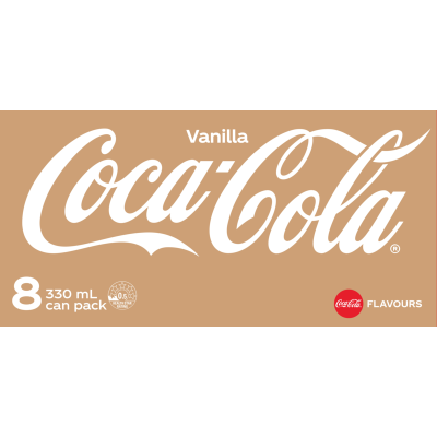 Coca-Cola Vanilla Soft Drink Cans 8 x 330ml
