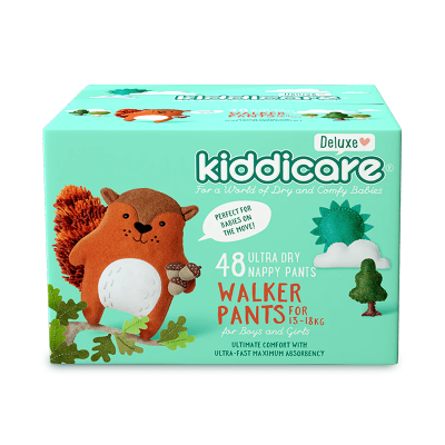 Kiddicare Deluxe Ultra Dry Nappy Pants Boys & Girls 13-18kg Walker 48pk
