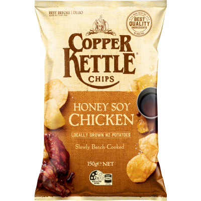 Copper Kettle Honey Soy Chicken Potato Chips 150g