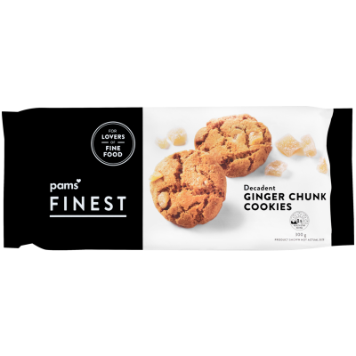 Pams Finest Decadent Ginger Chunk Cookies 300g