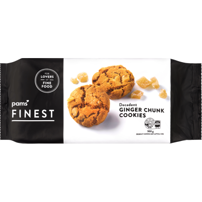 Pams Finest Decadent Ginger Chunk Cookies 300g