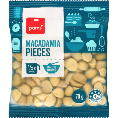 Pams Macadamia Pieces 70g