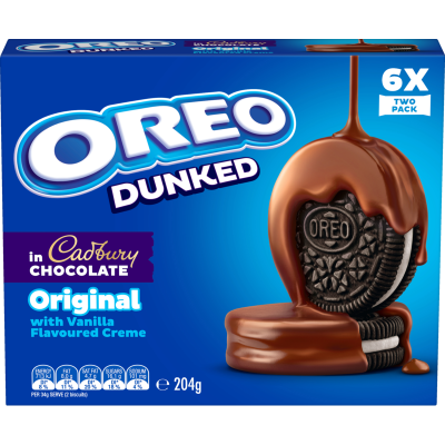 Oreo Cadbury Dunked Original Chocolate Cookies 197g