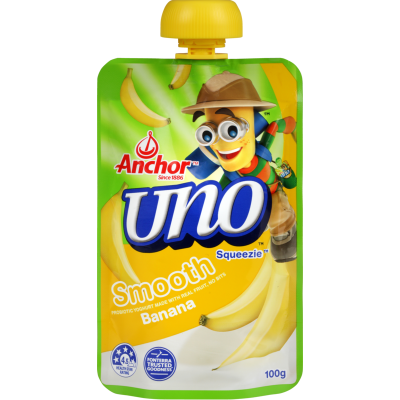 Anchor Uno Squeezie Smooth Banana Yoghurt 100g