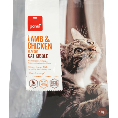 Pams Lamb & Chicken Dry Cat Food 1kg