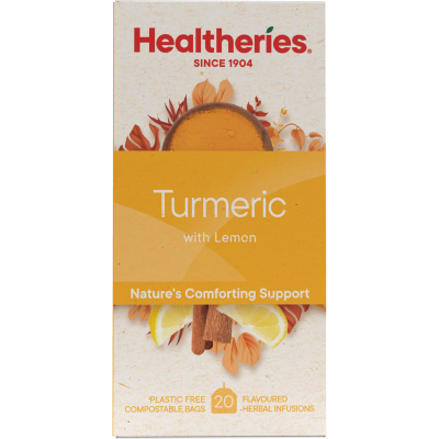 Healtheries Turmeric With Lemon Tea Bags 20pk