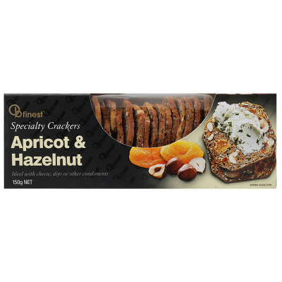 OB Finest Apricot & Hazelnut Specialty Crackers 150g