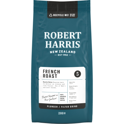 Robert Harris French Roast Plunger Filter Grind 100% Arabica Fresh Coffee 200g